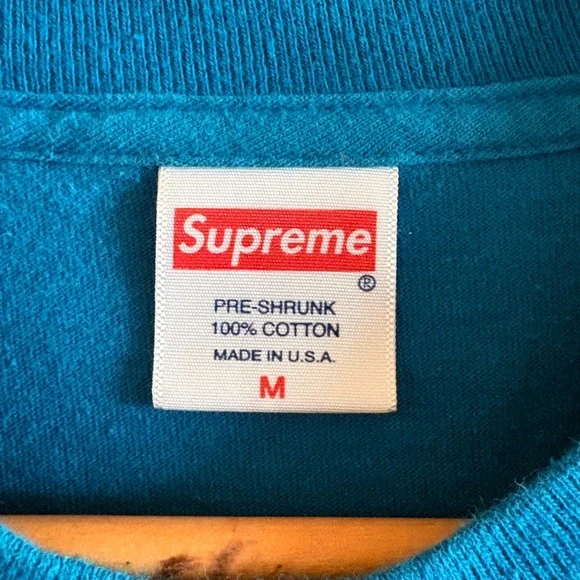 Supreme Mean Tee Deep Blue Size Medium SS17 - Picture 4 of 5